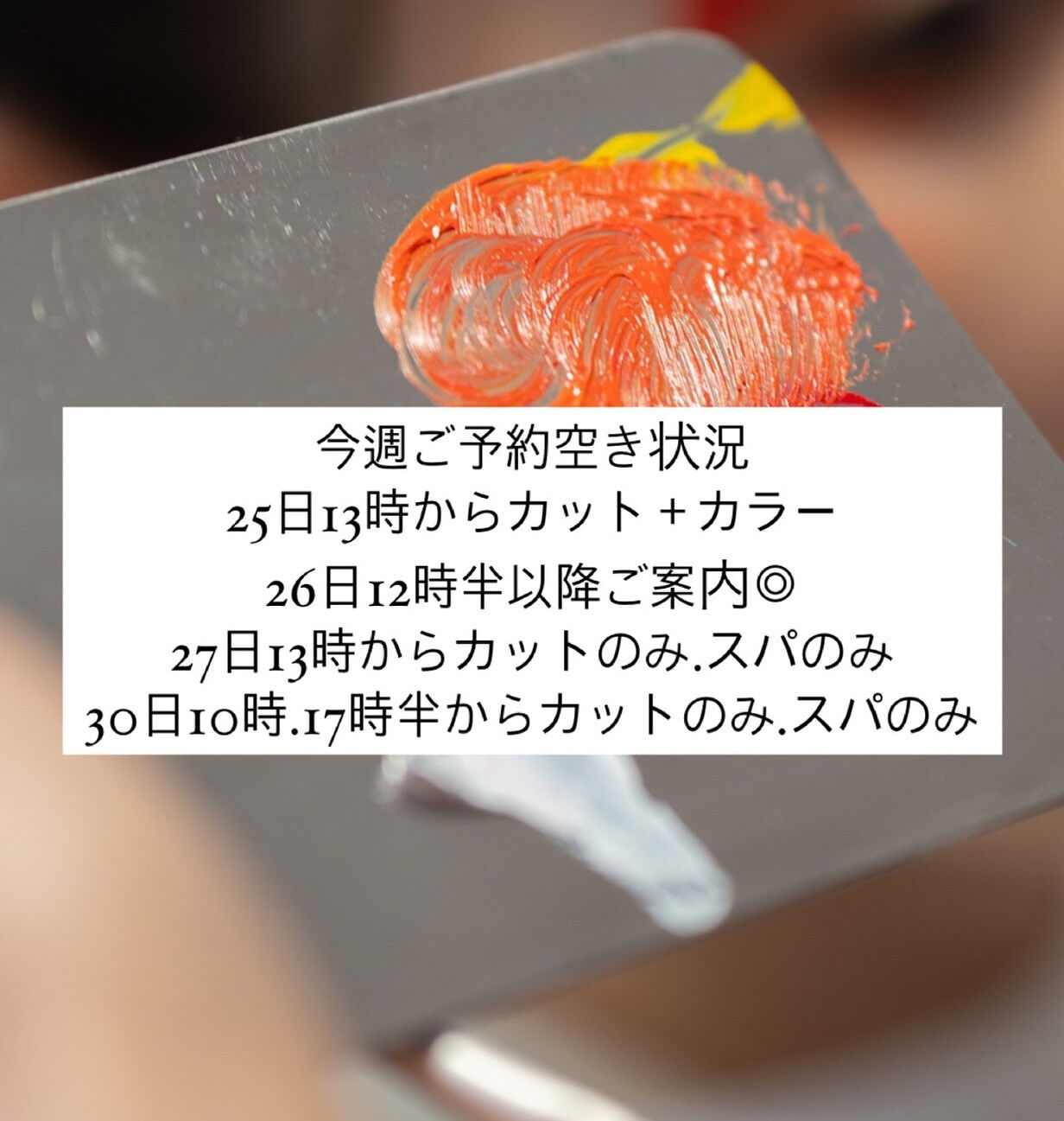 ご予約今週空き状況🌱