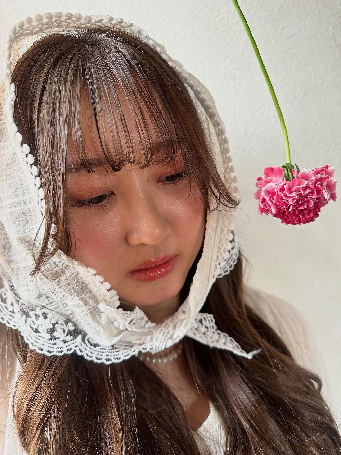 韓国風顔まわりと合わせて似合わせメイクも提案させて貰ってます